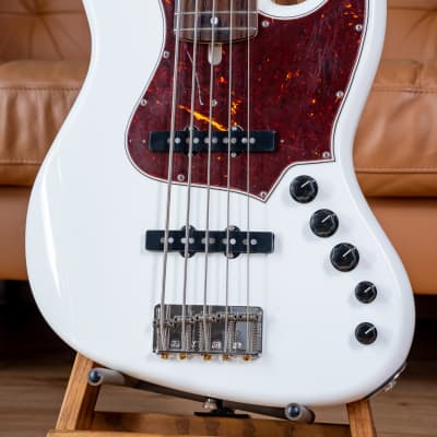 Alleva Coppolo LG5 Standard Olympic White 5 String Bass | Reverb