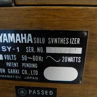 Yamaha Yamaha SY-1 analog synthesizer 1974 image 7