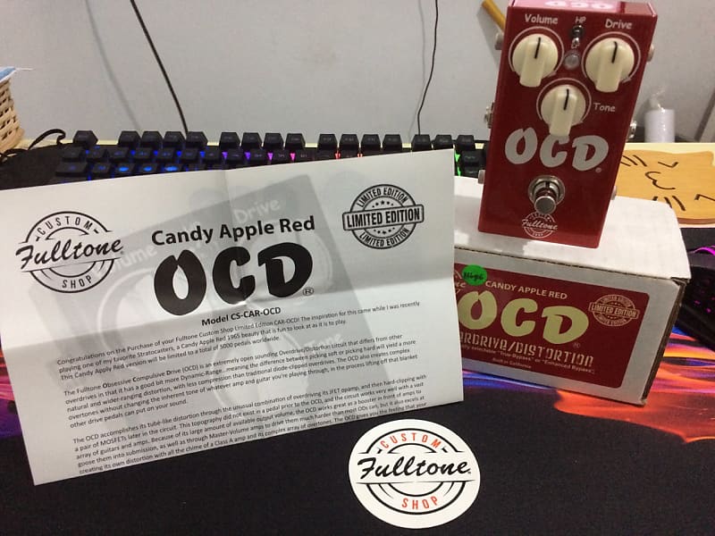 Fulltone Limited Edition Custom Shop - CAR - OCD Candy Apple Red |  Discontinued & For Collectibles | DHL Express Delivery Included |