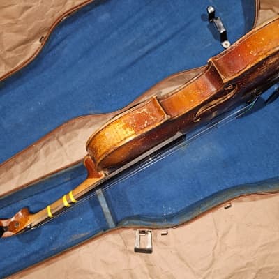 Vintage Jacobus Stainer / Konrad sized 3/4 violin, Repairs Needed image 7