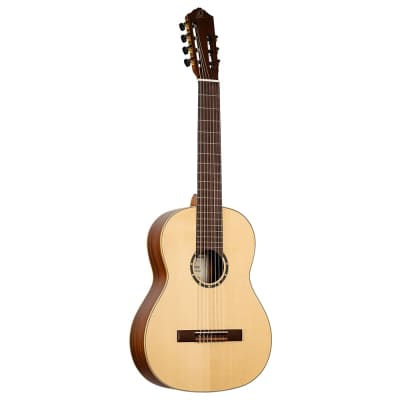 Ortega Pro 7 - 7 String Solid Top Nylon String Classical Guitar w/Deluxe Gig Bag, Full Size  (R133-7) image 17