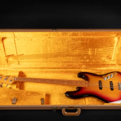 2010 Fender USA Jaco Pastorius Artist Series Signature Fretless Jazz Bass RW - 3-Color Sunburst | OHSC image 25