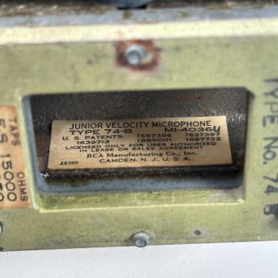 RCA 74-B MI-4036-U Junior Velocity Microphone image 13