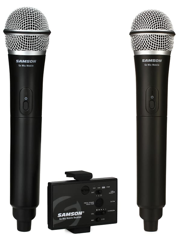 Samson Go Mic Mobile Handheld Wireless System Bundle with Reverb