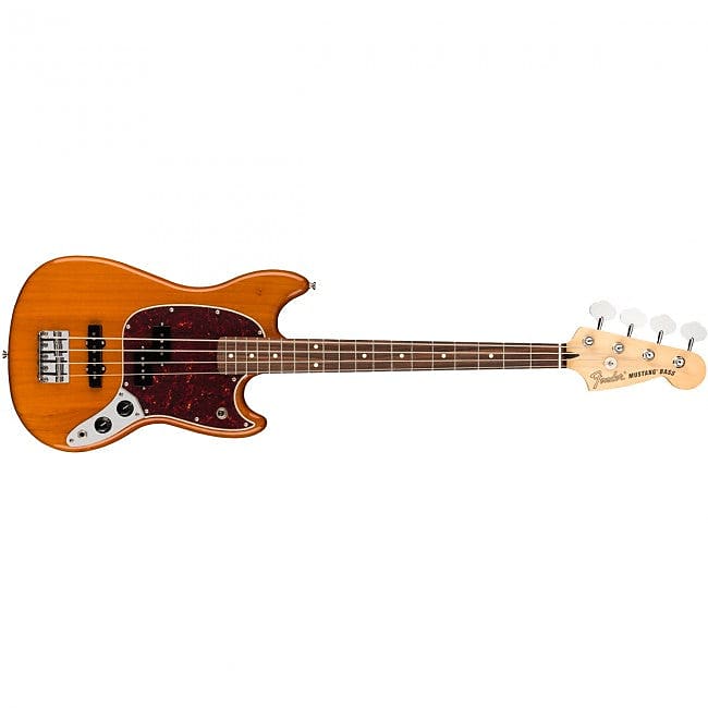 Fender Player Mustang Bass PJ Bass Guitar Pau Ferro Aged Natural - MIM 0144053528 image 1