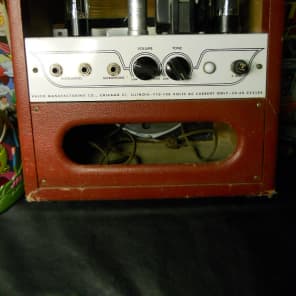 Supro Spectator 1614E 1956 Red and Creme Excellent condion 3 prong cord 100% working ULTRA holygrail image 9
