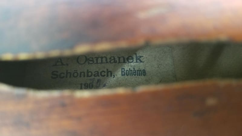 Osmanek 1910 A. Osmanek 4/4 violin 1910 amber