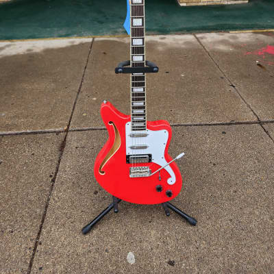 D'Angelico Premier Bedford Semi Hollow with Tremolo 2021 - Fiesta Red image 2