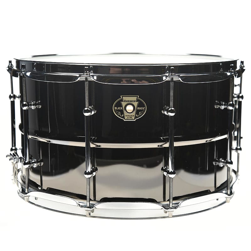 Ludwig LW0814C Black Magic 8x14" Brass Snare Drum with Chrome Hardware image 2