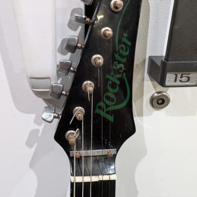 Rockster Super Strat Solid Body Electric Guitar Dragon 80's Tattoo Project Non-functioning image 2