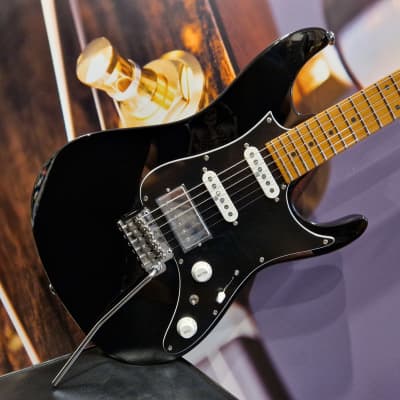 Ibanez AZ2204B-BK Prestige E-Guitar 6 String - Black + Case M20AZ image 1
