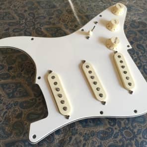 Arcane Inc. 69' Experience Fender Stratocaster Pre-Wired Pick Guard 2015 Aged White image 1