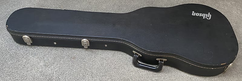 70s Vintage Gibson Les Paul Hard Shell Guitar Case Black Reverb 8829