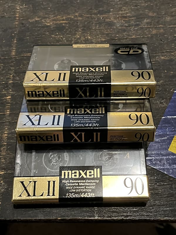 Maxell XLII 90 Minute Cassettes NEW Lot of 3