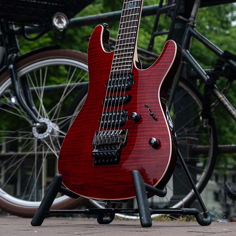 Ibanez KIKO100 - Transparent Ruby Red Kiko Loureiro Signature from