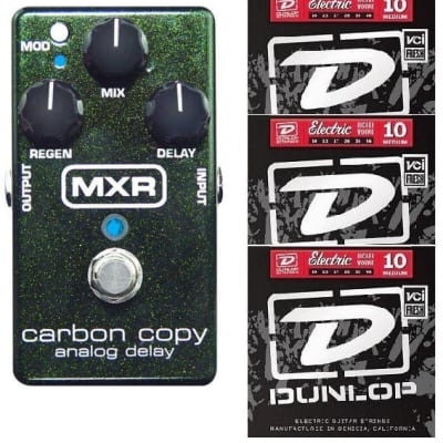 MXR Carbon Copy Analog Delay Guitar Effects Pedal M169 600ms Delay Time M-169 ( 3 STRING SETS ) image 1