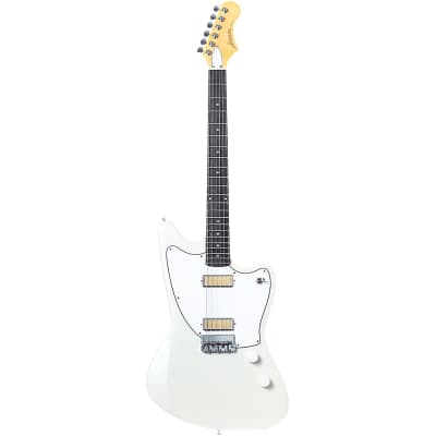 Harmony Silhouette Electric Guitar Pearl White image 3