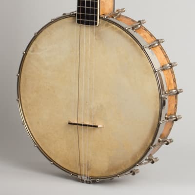 DeWick  5 String Banjo,  c. 1915, original black hard shell case. image 3