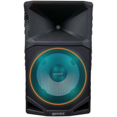 Gemini GSW-T1500PK 15" Rechargeable Weather Resistant Portable Speaker With Speaker Stand and Microphone Regular image 2