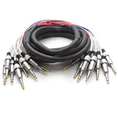 NEW 8 CHANNEL TRS SNAKE CABLE -15 Feet -Pro Audio Patch image 1