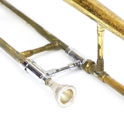 1960s Getzen Super Deluxe Tenor Trombone Brass Chrome Jazz Band Studio Stage Model Instrument Horn Made in USA Original Hard Shell Case (T178) image 15