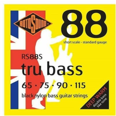 Black Nylon Bass Guitar Strings Rotosound RS88S 65-115 Short Scale image 1