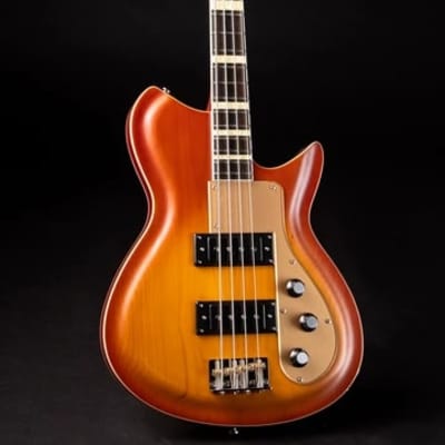 Rivolta COMBINATA BASS VII Chambered Mahogany Body Set Maple Neck 4-String Bass Guitar w/Premium Soft Case for sale