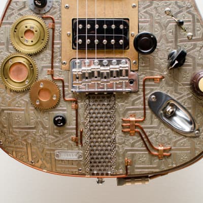 2015 Paoletti Stratospheric Steampunk Wine electric guitar custom handwound strat pickups image 14
