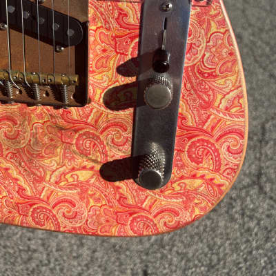 Custom Pink Paisley Relic Telecaster - Partscaster tele with gig bag image 11