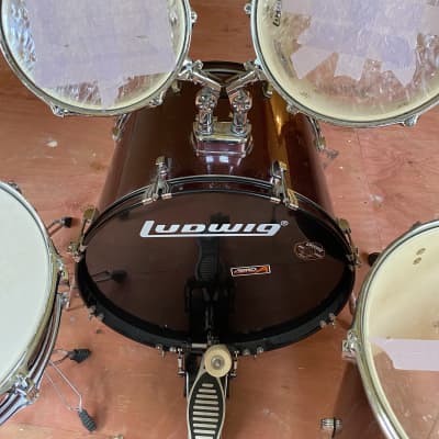 Ludwig Backbeat Red Wine Sparkle with Planet Z cymbals image 4