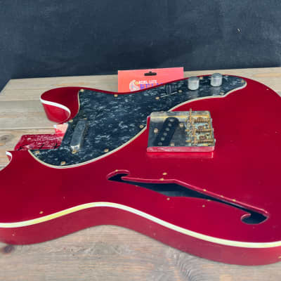 Real Life Relics Fully Loaded 69 Tele® T  Body Top Bound Aged Candy Apple Red #3 image 4
