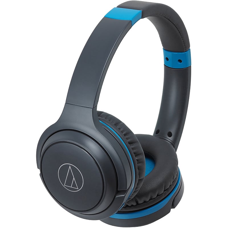 Audio-Technica Consumer ATH-S200BT Wireless On-Ear Headphones with Built-In Mic (Blue) image 1
