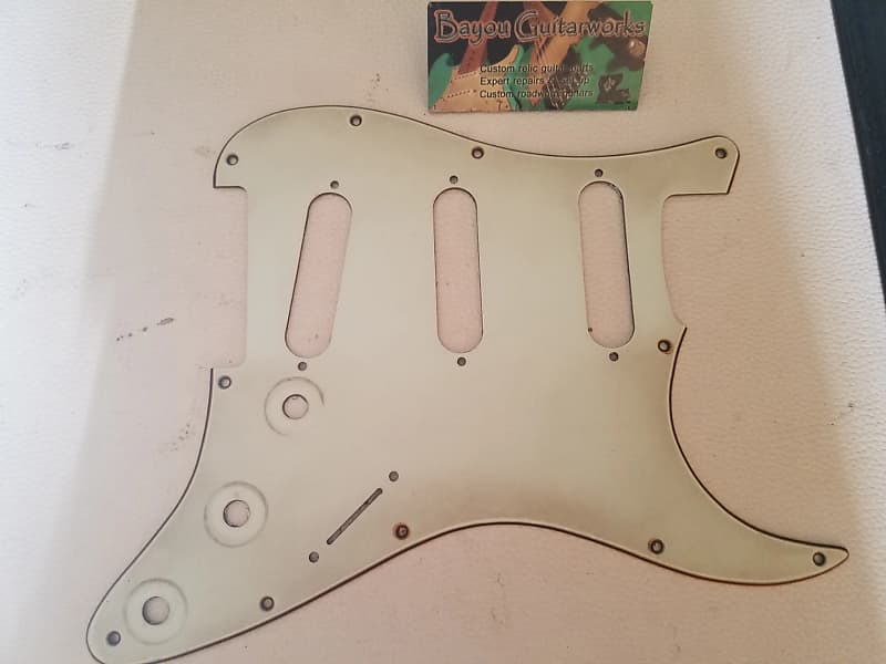Fender Stratocaster Aged Relic Pickguard Mint Green 3 ply Reverb