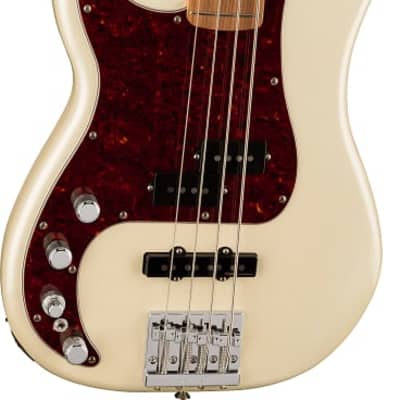 Fender Player Plus Precision Electric Bass. Left-Hand, Pau Ferro Fingerboard, Olympic Pearl image 5