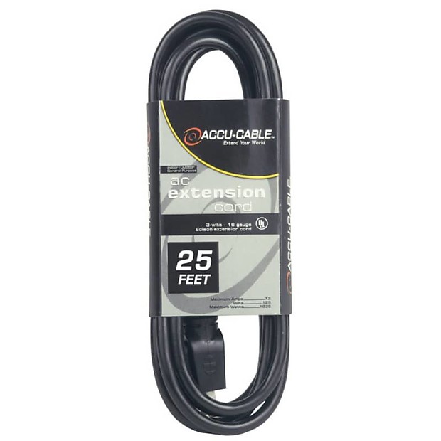 Accu-Cable EC-123-25 12-Gauge Pro Power Extension Cord - 25' image 1