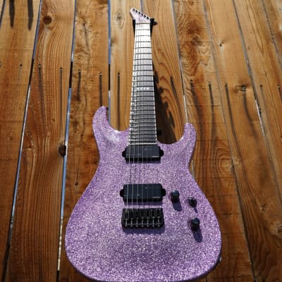 ESP E-II HORIZON NT-7B Hipshot Purple 7-String Electric Guitar w/ Case image 5