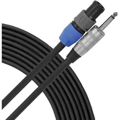 Live Wire Elite 12g Speaker Cable Speakon to 1/4" Male 5 ft. Black image 1