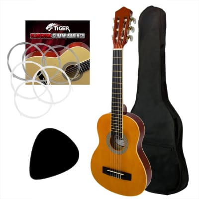 Tiger CLG2-LH-44 Full Size Left Handed Classical Spanish Guitar Pack, Nylon Strings image 1