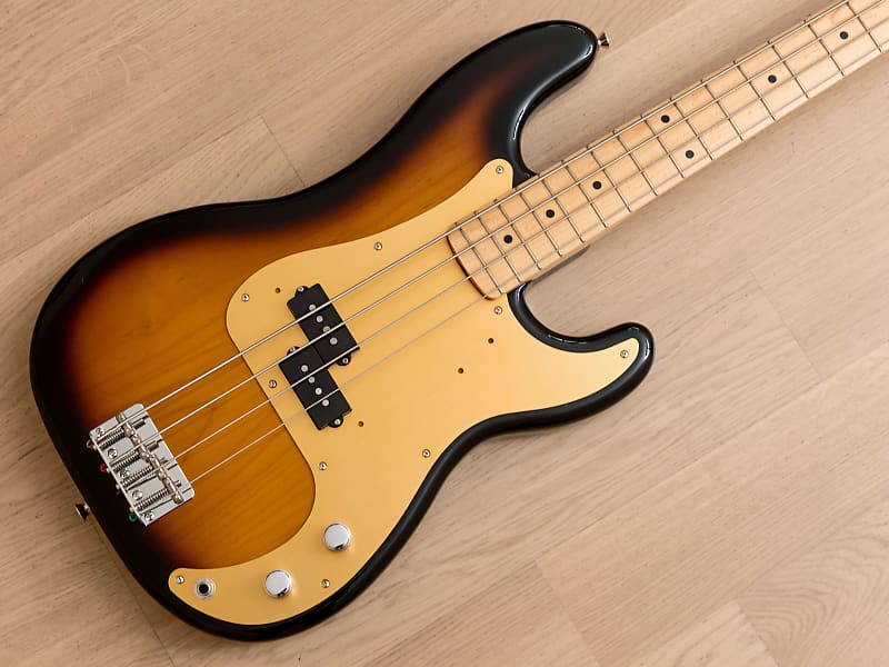 2021 Fender Heritage 50s Precision Bass Gold Guard Sunburst Nitro Laquer w/  Hangtags, Japan MIJ
