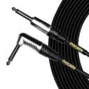 Mogami CorePlus 1/4" TS, 10' Instrument Cable - Right-angle to Straight