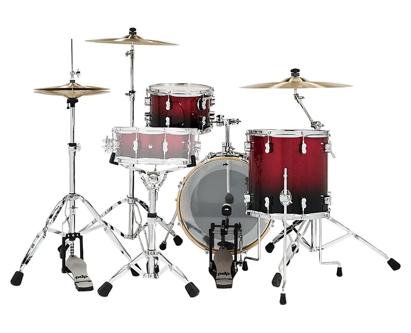 Used PDP Concept Maple 3-Piece Bop Shell Pack - Red to Black | Reverb