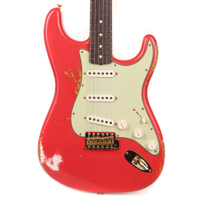 Fender Custom Shop 1959 Stratocaster Relic Fiesta Red with Matching Headstock image 1