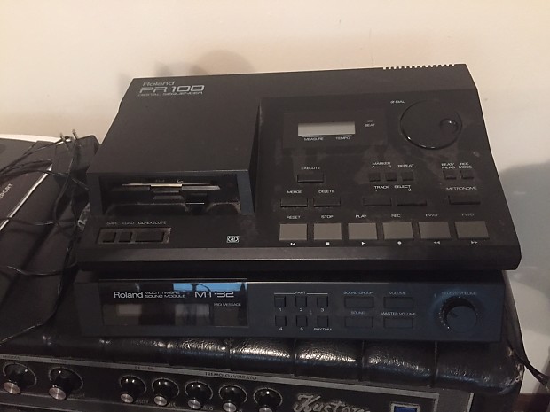 Roland PR-100 and MT-32 1987 MIDI Digital Sequencer and Multi Timbre Sound  Module