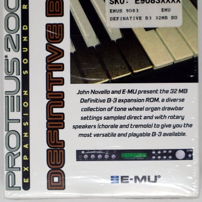 E-MU Systems Definitive B-3 Sound ROM for Proteus 2000 Series 1990s