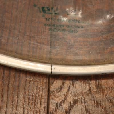 Ludwig 20" Weathermaster CB-BASS Clear Silver Dot Drum Head Vintage 1970's image 6