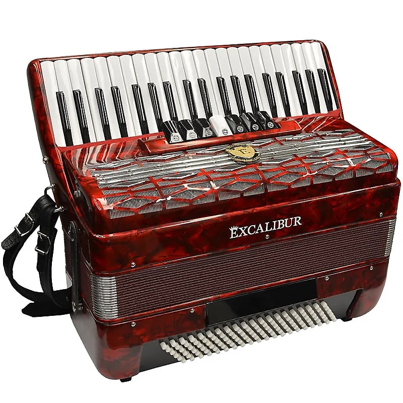 Excalibur Super Classic 120 Bass Accordion - Red | Reverb