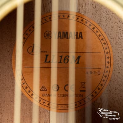 Yamaha LL16M ARE L Series Engelmann/Mahogany Original Jumbo Acoustic Guitar w/ SRT Zero Impact Pickup #0442 image 3