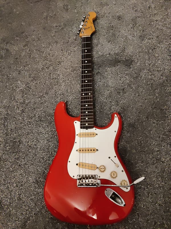 Fender Squier Stratocaster 80s Fuji-gen truss rod at heel