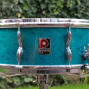1950's Premier 50 Outfit Drum Kit in Aquamarine Sparkle 12x8 20x14 14x5.5 Royal Ace Snare Drum image 9