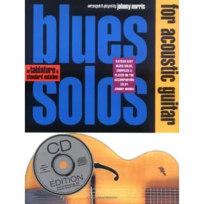 Blues Solos for Acoustic Guitar: In Tablature & Standard Notation Johnny Norris for sale